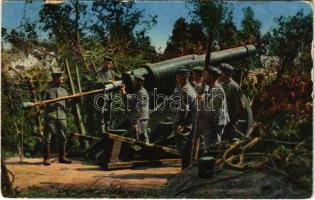 1917 Artillerie. 15 cm Beutekanone in Tätigkeit. Serie Das Deutsche Heer / WWI German military artillery, cannon (fl)