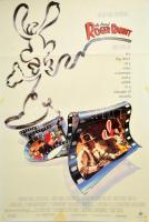 1988 Who framed Roger Rabbit (Roger nyúl a pácban), filmplakát, hajtott, foltos, ragasztásokkal, 101x68 cm