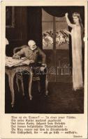 War est ein Traum? / WWI Austro-Hungarian K.u.K. military art postcard, Franz Joseph I of Austria (felületi sérülés / surface damage)