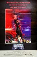 1986 Maximum Overdrive (Maximális túlhajtás), filmplakát, hajtott, ragasztásokkal, folttal, 104x69 cm