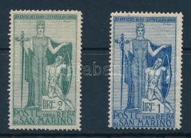 Garibaldi San Marinoban sor 2 záróértéke, Garibaldi in San Marion 2 closing stamps in set