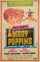 1964 Mary Poppins, filmplakát, hajtott, kis szakadással, 102x70 cm