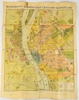 1898 Budapest fő- és székváros legújabb térképe, rajz.: Homolka József, Bp., Eggenberger, M. Kir. Államnyomda, papírra kasírozva, 77x64 cm