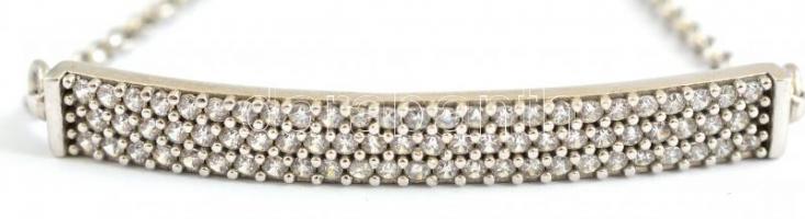 Ezüst(Ag) karkötő, jelzett, h: 16 cm, bruttó: 4,55 g