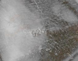 Ezüst(Ag) pancer nyaklánc, karneolos függővel, jelzett, h: 68 cm, bruttó: 15,1 g