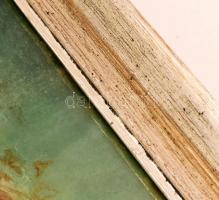 Szász Endre (1926-2003): Szürreális táj lebegő férfi alakkal, 1969. Olaj, műanyag lemez, jelzett. Sé...