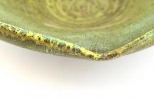 Gorka Géza (1894-1971): Hatszögű tál. Kézzel festett mázas kerámia, jelzett (Nógrádverőce), hibátlan...