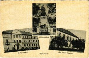 Dombóvár, Reálgimnázium, Állami polgári fiúiskola, Hősök szobra, emlékmű (EK)