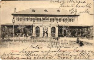 1903 Gyula, Göndöcs kerti pavilon. Schwimmer Arnold kiadása (apró lyukak / tiny pinholes)