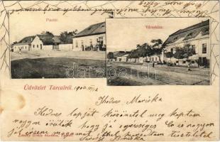 1907 Tarcal, Piactér, Városháza, Lázáry Gyula üzlete és saját kiadása (r)