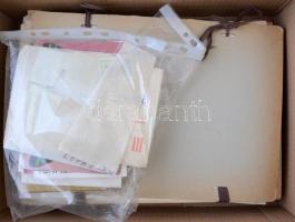 Lepke motívum gyűjtemény házi készítésű lapokon iratrendezőben + genotermben, hullámkarton dobozban ...