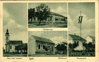 1943 Igal, Római katolikus templom, Járásbíróság, Adóhivatal, Országzászló