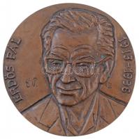 Cséri Lajos (1928- ) 1987. Erdős Pál 1913-1996 öntött Br emlékérem (91mm) T:2 korr.