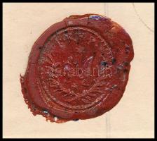 Kiskőre 1856 Marhalevél (lólevél) szignettás papíron