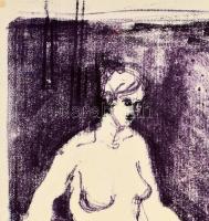 Szabó Zoltán jelzéssel: Akt. Vegyes technika, papír. Sérült. 50×31 cm