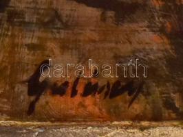 Gulácsy jelzéssel: Utcarészlet. Vegyes technika, karton. Paszpartuban. 55,5x37 cm