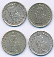 Svájc 1952-1962. 1/2Fr Ag (4db, 3xklf) T:2,2- patina
Switzerland 1952-1962. 1/2 Franc Ag (4pcs, 3xd...