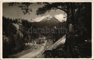 1937 Tátra, Magas-Tátra, Vysoké Tatry; Gerlachovsky stít / Gerlachfalvi-csúcs, út / mountain peak, road. Foto Bresel