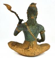 Indiai réz szobor, jó állapotban, m: 18 cm