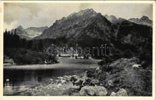 1932 Tátra, Magas-Tátra, Vysoké Tatry; Popradské pleso / Poprádi-tó, evezős csónak / Popper-See / lake, rowing boat (EK)