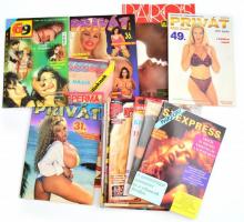 19 db különböző retró erotikus újság (Playboy stb.)