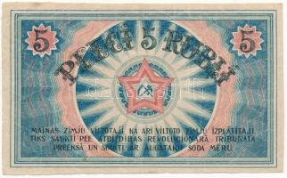 Lettország / Rigai Munkásszervezet 1919. 5R T:I-,II hajtatlan, fo.
Latvia / Riga's Workers Dep...