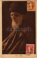 Vieux Rabbin / Old Rabbi. Judaica (from postcard bookelt) (worn corners)