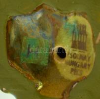Zsolnay békakirály, eozin mázas, jelzett, hibátlan, m:7 cm