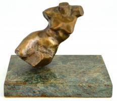 Varga Imre (1923-2019): Niobe. Bronz, márvány talapzaton. Jelezve névtáblával a talapzaton. m: 16 cm
