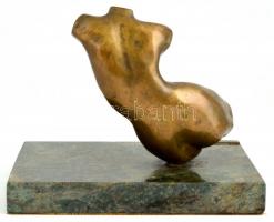Varga Imre (1923-2019): Niobe. Bronz, márvány talapzaton. Jelezve névtáblával a talapzaton. m: 16 cm