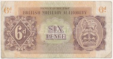 Nagy Britannia / Brit katonai kiadás 1943. 6p T:III United Kingdom / British Military Authority 1943. 6 Pence C:F Krause P#M1