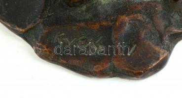 Kutas László (1936 - ) Báró Podmaniczky Frigyes szobra. Bronz, jelzett. m: 30 cm