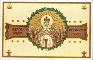 Adveniat regnum tuum / Hungarian religious art postcard (EK)