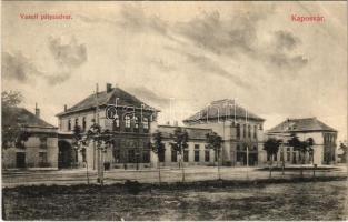 1913 Kaposvár, Vasútállomás. Gerő Zsigmond kiadása