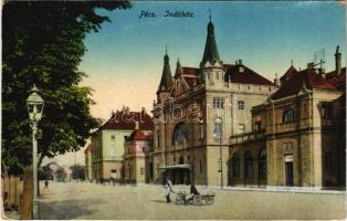1929 Pécs, indóház, vasútállomás (EK)