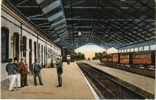 1917 Nagykanizsa, Pályaudvar, vasútállomás, vonat (EK)