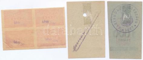 ~1920. "Nemzeti" 500f (4db, vágatlan négyes tömbben) + ~1923. "Magyar Dalosszövetség&...