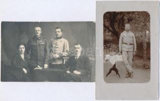 6 db I. világháborús katonai fotólap + 4 db fotó