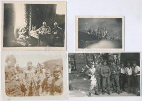 6 db főleg I. világháborús katonai fotólap + 4 db fotó