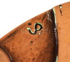 JP jelzéssel: Gyümölcsök,formák. Bronz plakett. Egy oldalas d: 11,5 cm