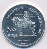 1990. 500Ft Ag "Mátyás király / Beatrix" T:BU 
Adamo EM113