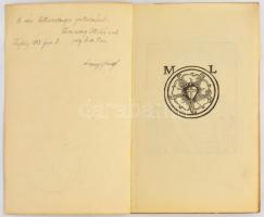 Virág Jenő: A Luther-rózsa. Bp., 1937, szerző kiadása. Kiadói illusztrált papírkötés, ajándékozási b...