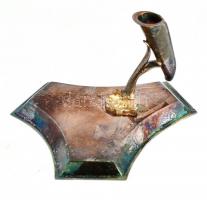 Ezüstözött tolltartó és toll, díszdobozban