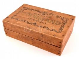 Gourmand fa bonbonos doboz + festett fém szerecsen szobor. m: 11 cm