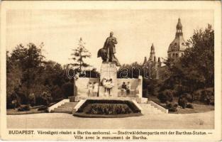 Budapest XIV. Városliget, Bartha szobor. Rigler r.-t. 10. sz.