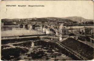 1922 Budapest, Margit híd, villamos (EM)