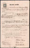 1909 Adás-vevési szerződés Garta (Kapuvár) helységből