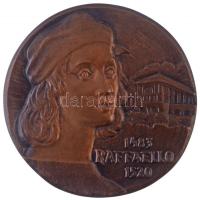 Renner Kálmán (1927-1994) 1983 Rafaello. Bronz plakett. Kétoldalas. d: 10,5 cm, T:I-