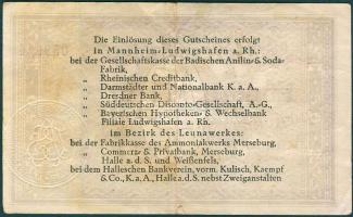 Német Birodalom/Weimari Köztársaság/Ludwigshafen/Badische Anilin- & Soda-Fabrik 1922. 50M piros ...