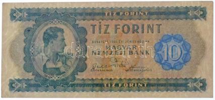 1946. 10Ft A004 022496 T:III Hungary 1946. 10 Forint A004 022496 C:F Adamo F1